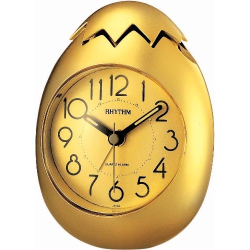 Rhythm Gold oval Value added Beep Alarm clocks 11x9x9Cm